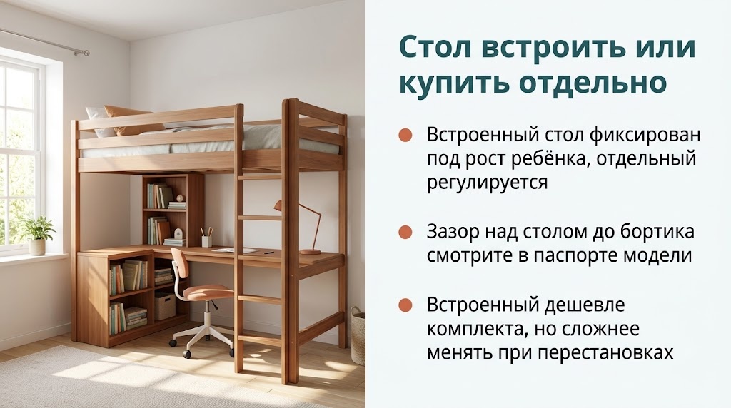 Стол встроить или купить отдельно