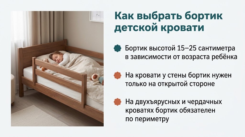 Как выбрать бортик детской кровати