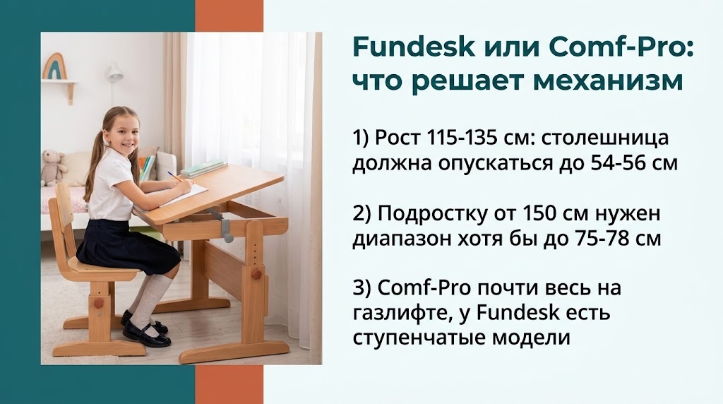 Fundesk или Comf-Pro: что решает механизм