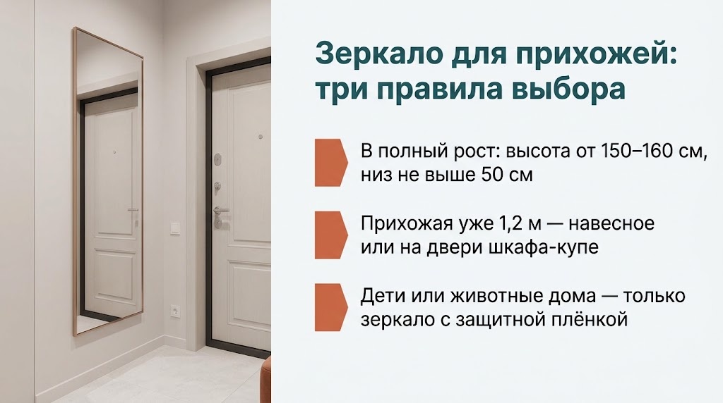 Зеркало для прихожей: три правила выбора