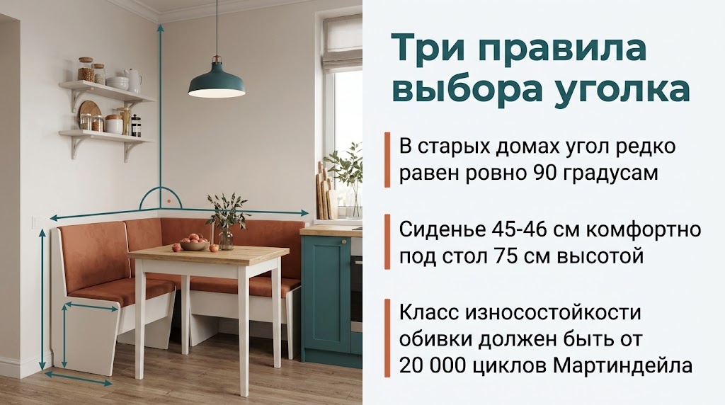 Три правила выбора уголка