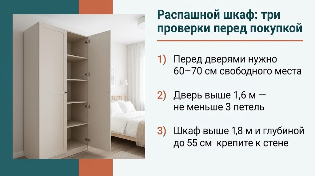 Распашной шкаф: три проверки перед покупкой