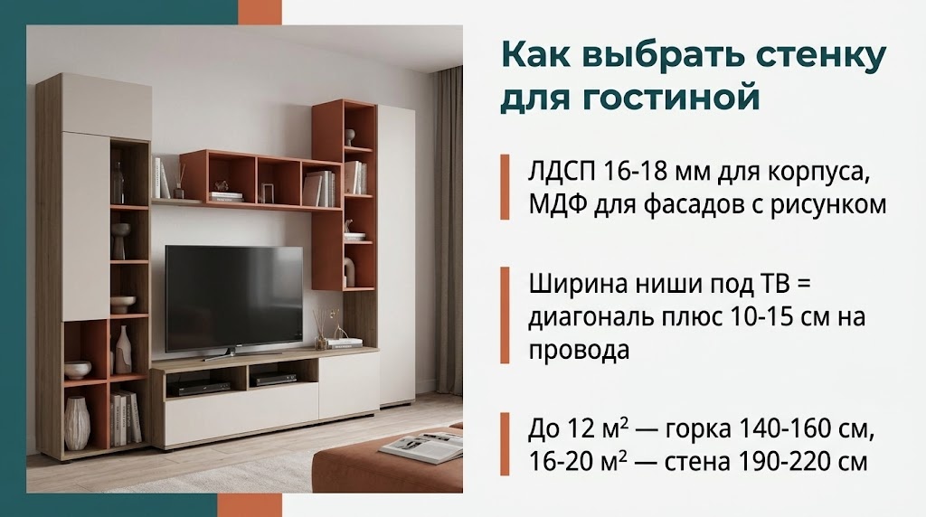 Как выбрать стенку для гостиной
