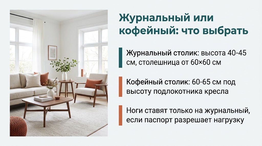 Журнальный или кофейный: что выбрать