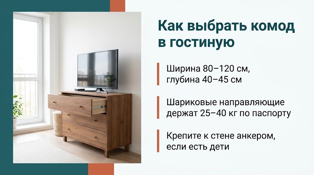 Как выбрать комод в гостиную