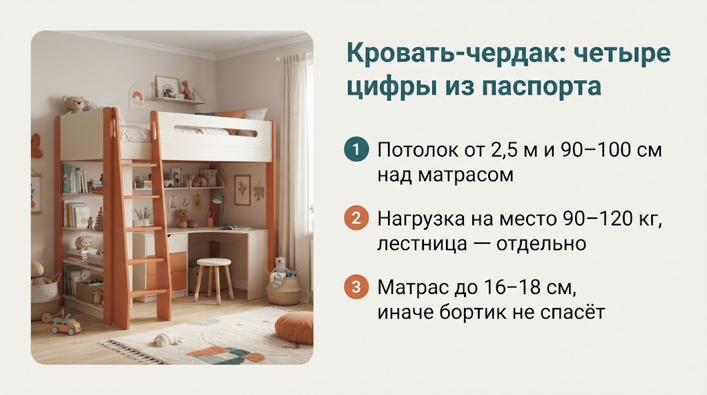 Кровать-чердак: четыре цифры из паспорта