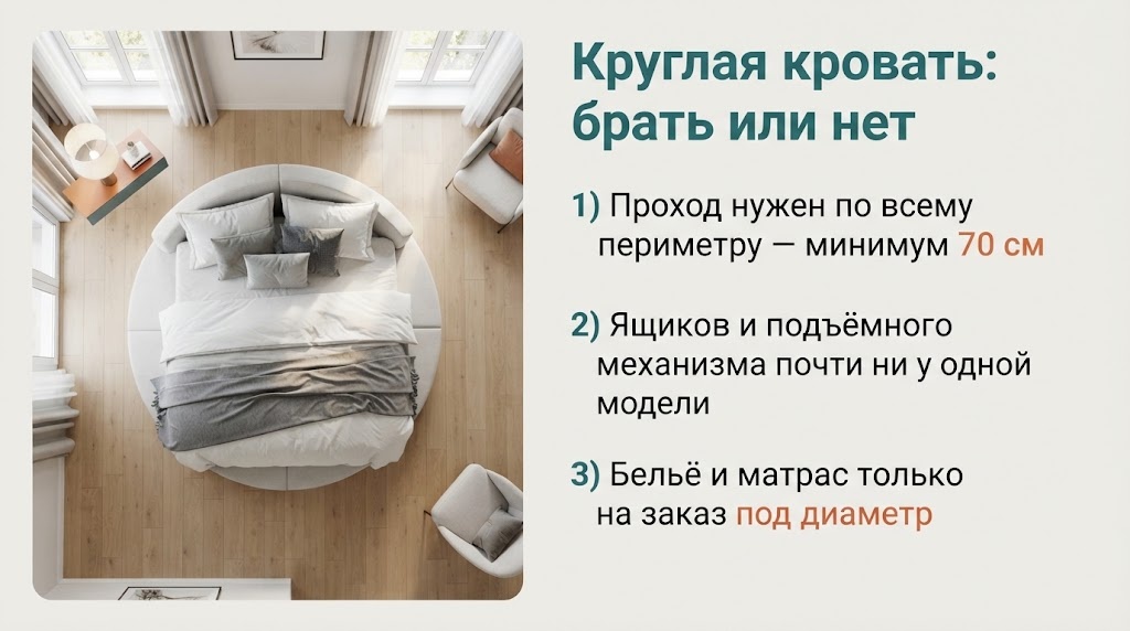 Круглая кровать: брать или нет
