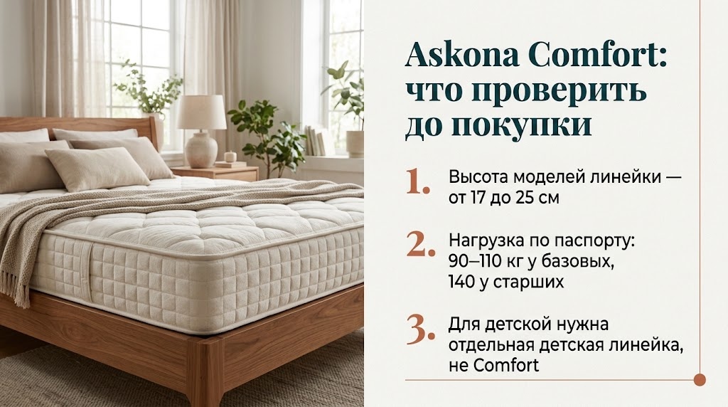 Askona Comfort: что проверить до покупки