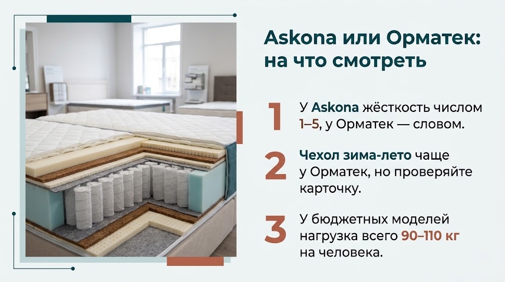 Askona или Орматек: на что смотреть