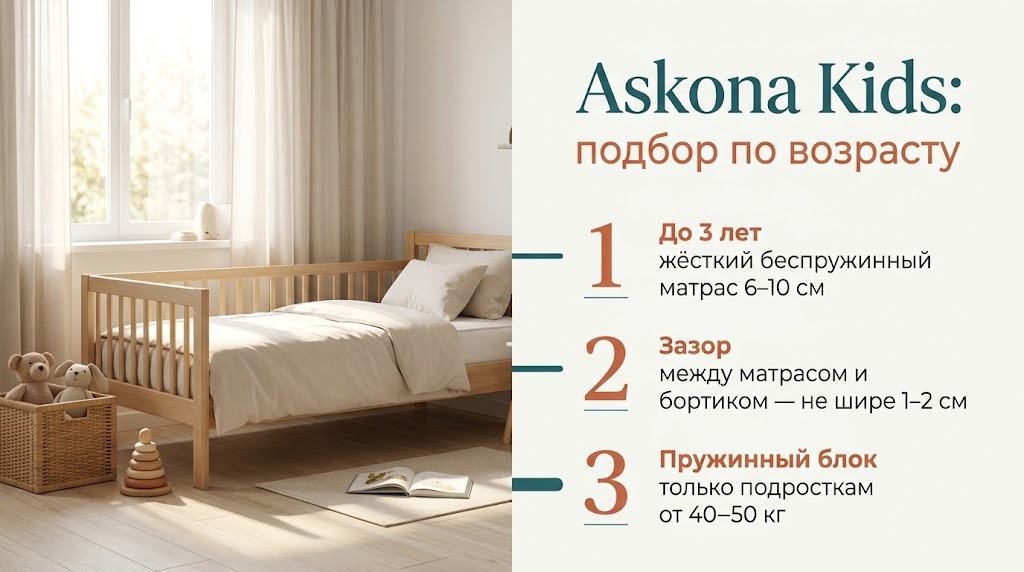 Askona Kids: подбор по возрасту