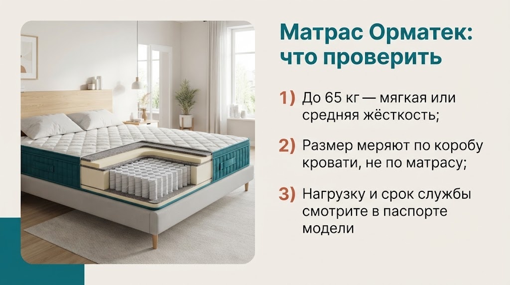 Матрас Орматек: что проверить