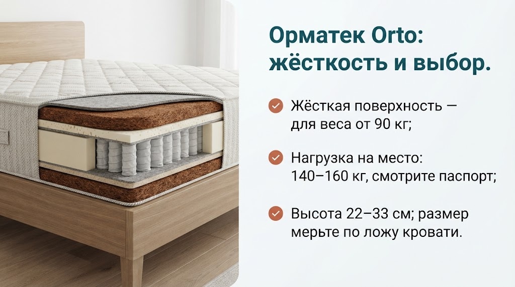 Орматек Orto: жёсткость и выбор