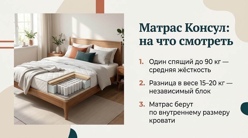 Матрас Консул: на что смотреть