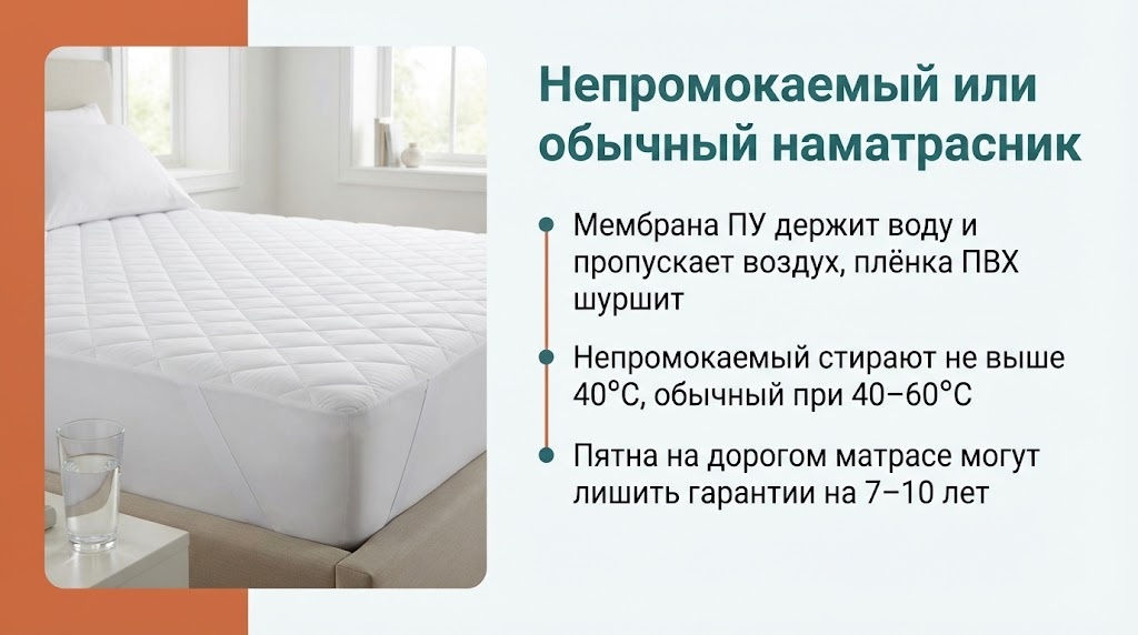 Непромокаемый или обычный наматрасник